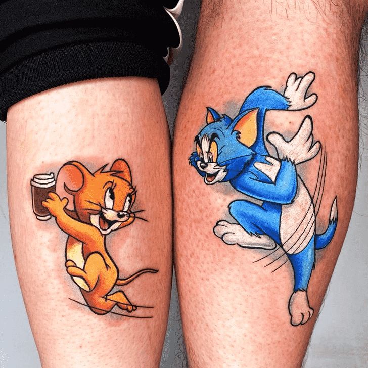 Tom and Jerry character tattoos for small ink lovers