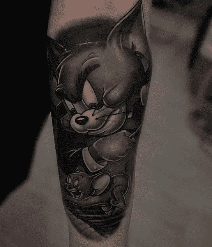 Tom and Jerry hood tattoos ideas 0036