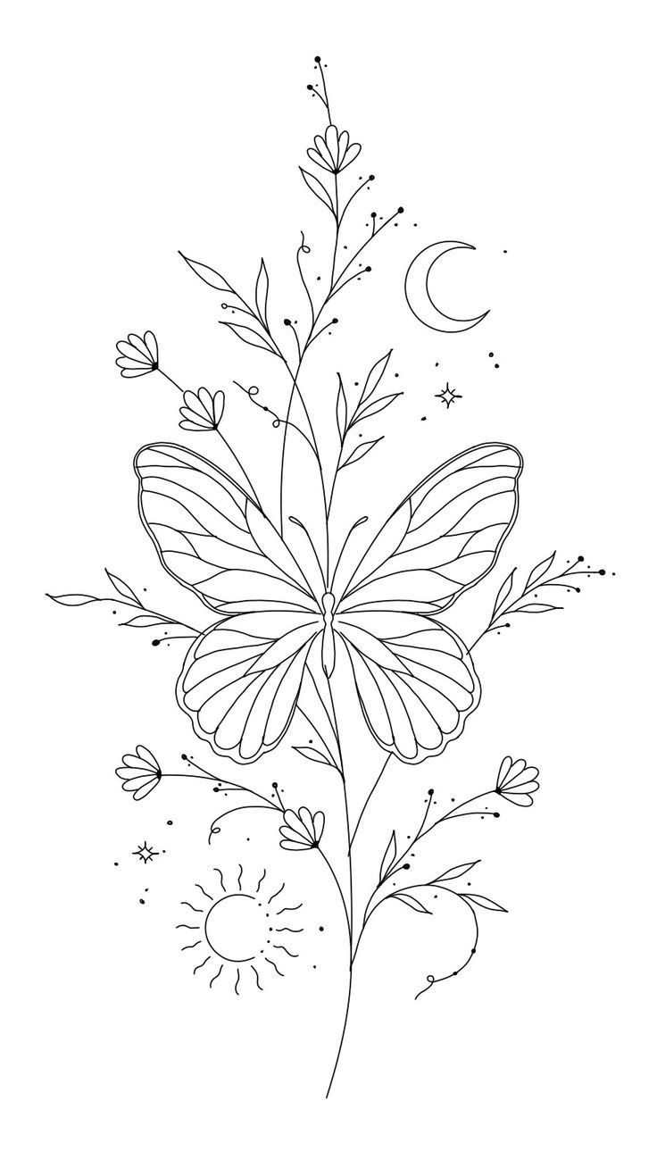 trendy butterfly tattoo ideas.