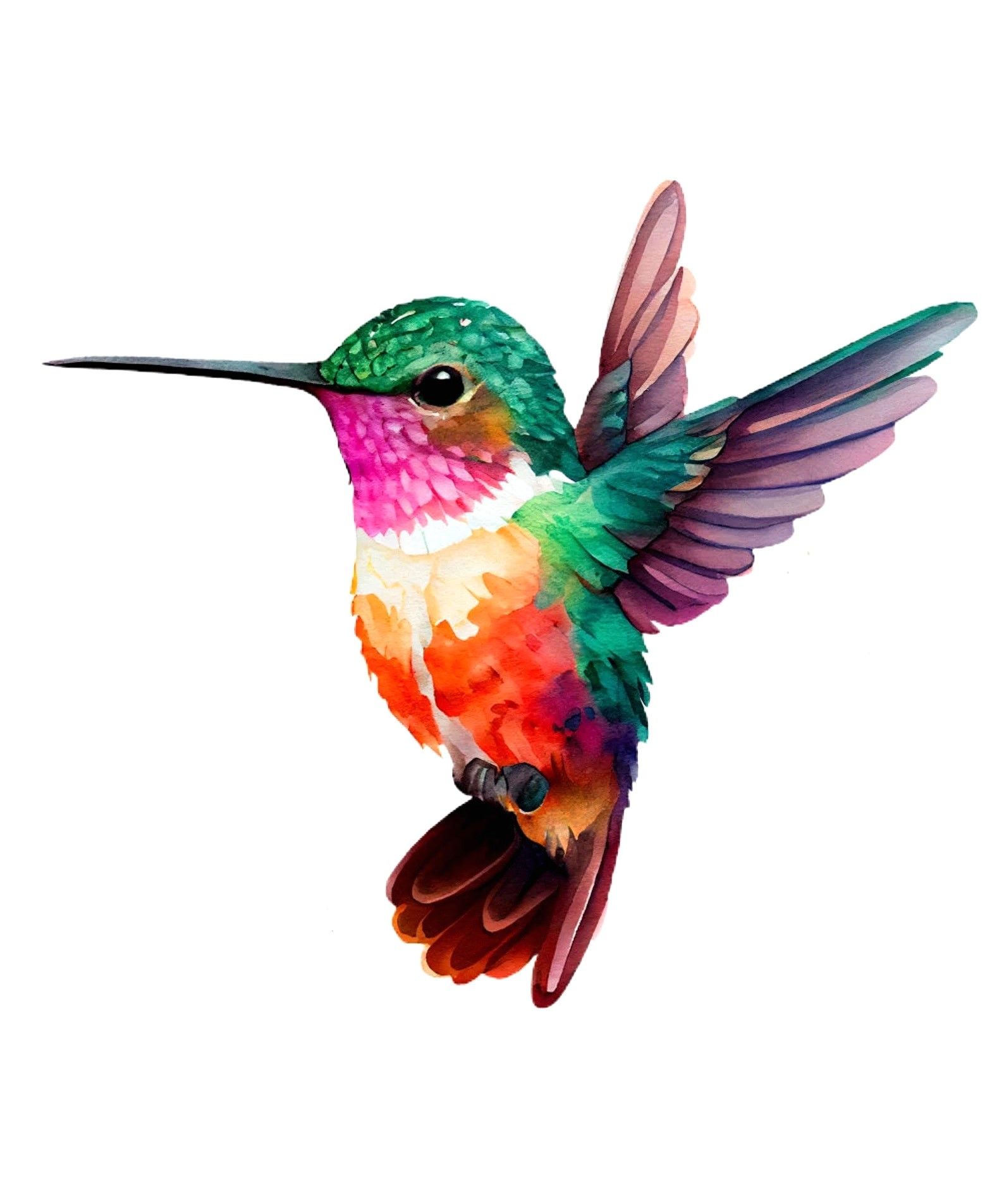 trendy hummingbird tattoo variations.