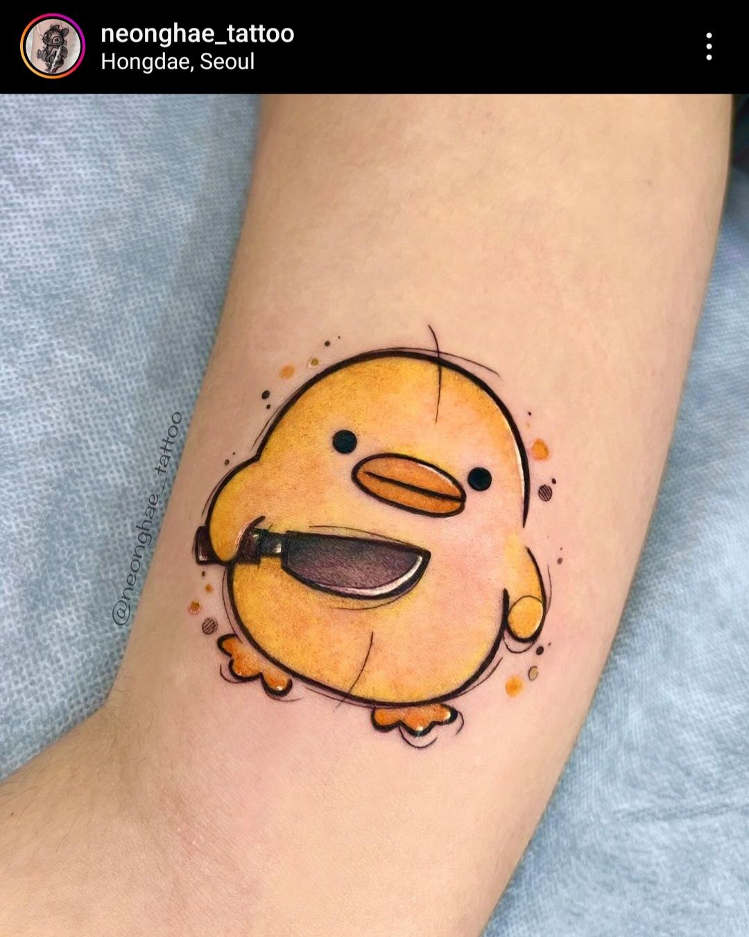 trendy small duck tattoo options.