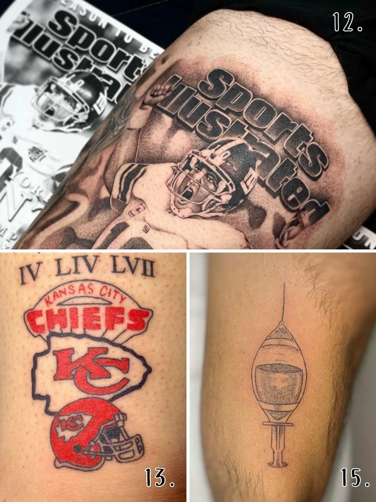 trendy sports team tattoo placements