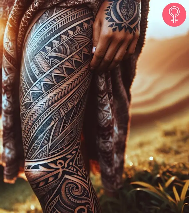 tribal leg tattoo ideas