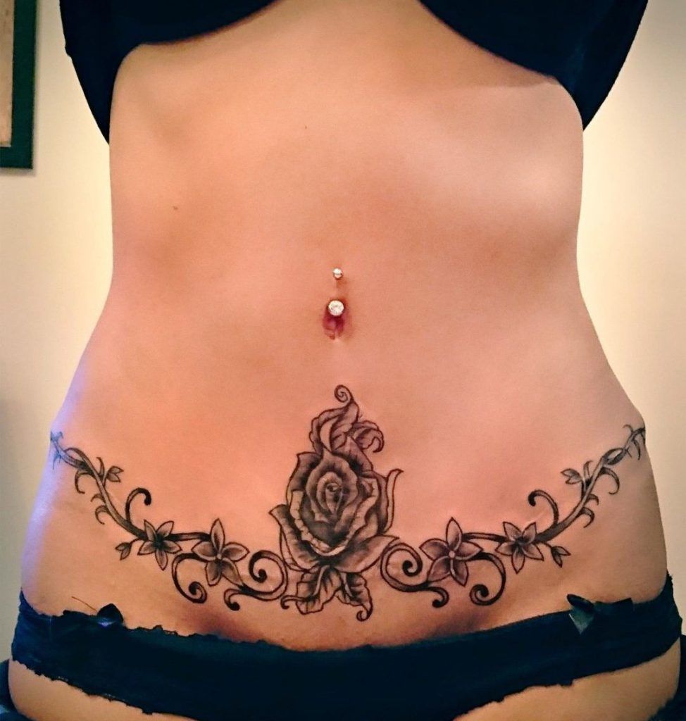 tummy tuck tattoo concepts for women