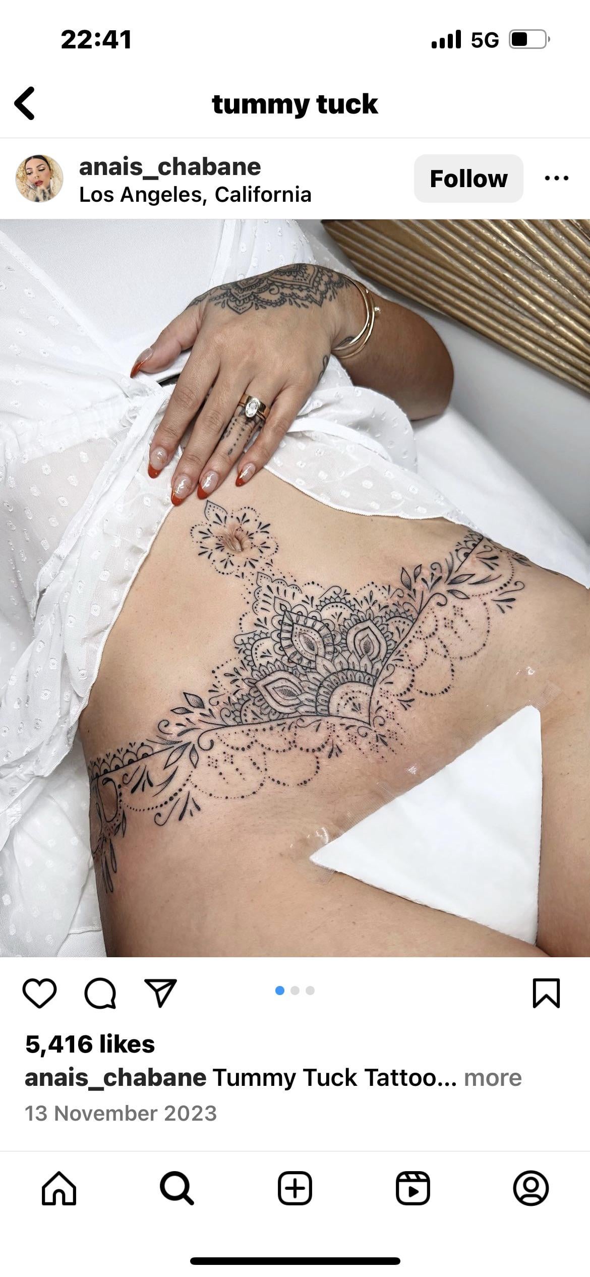 tummy tuck tattoo ideas 0017