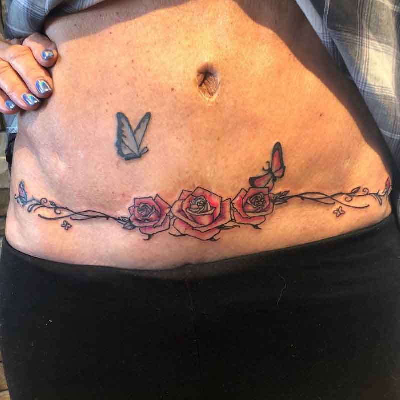 tummy tuck tattoo ideas 0061