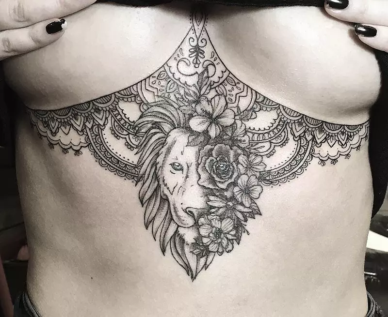 under boob tattoo ideas 0068