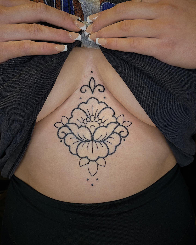 under boob tattoo ideas 0089