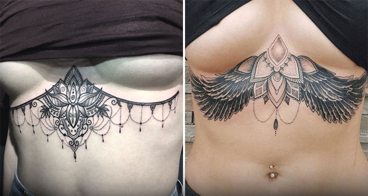 under breast tattoo ideas 0016