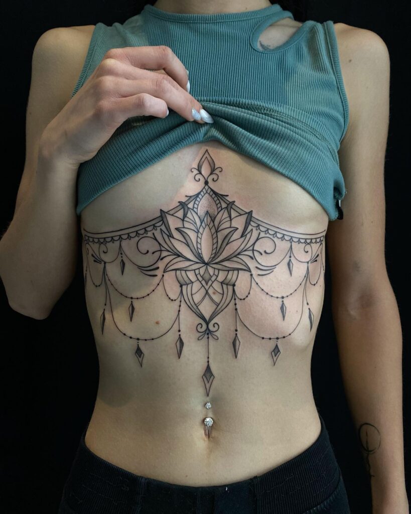 under breast tattoo ideas 0069