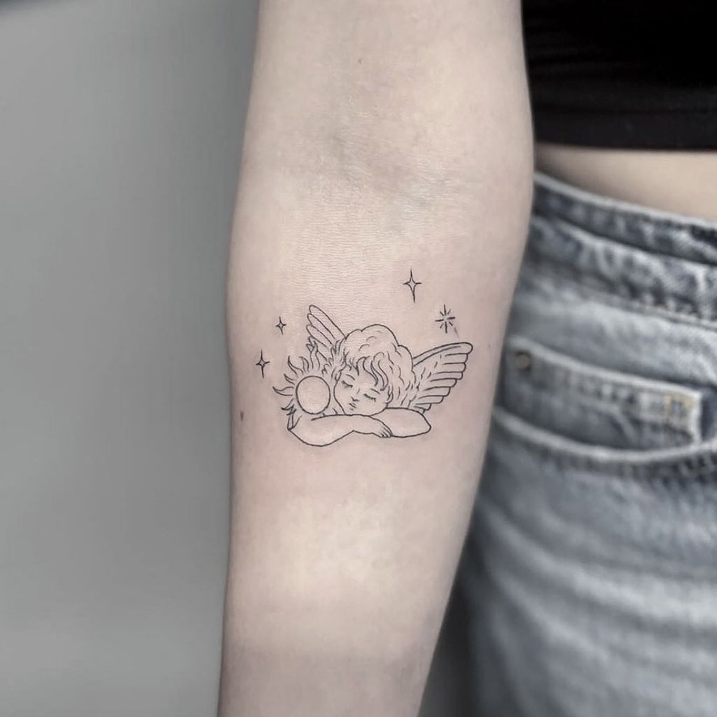 unique angel tattoo concepts for females