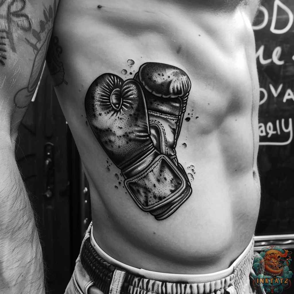 unique boxing gloves tattoo placements