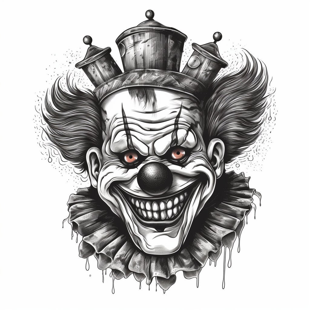 Unique clown tattoo concepts