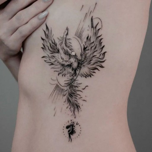 unique designs for women's phoenix tattoos