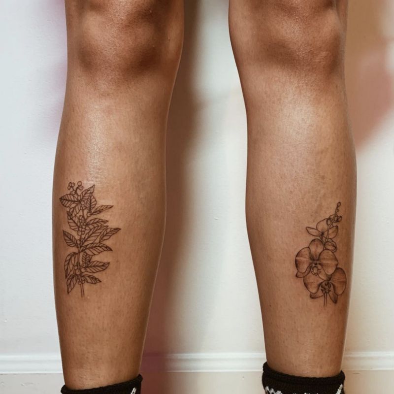 unique feminine leg tattoo ideas for minimalists