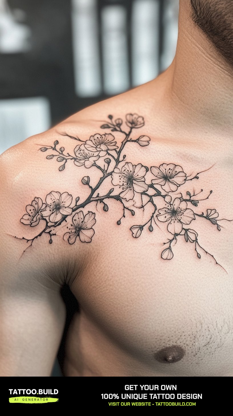 unique male flower tattoo ideas