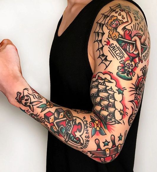 unique patchwork tattoo ideas