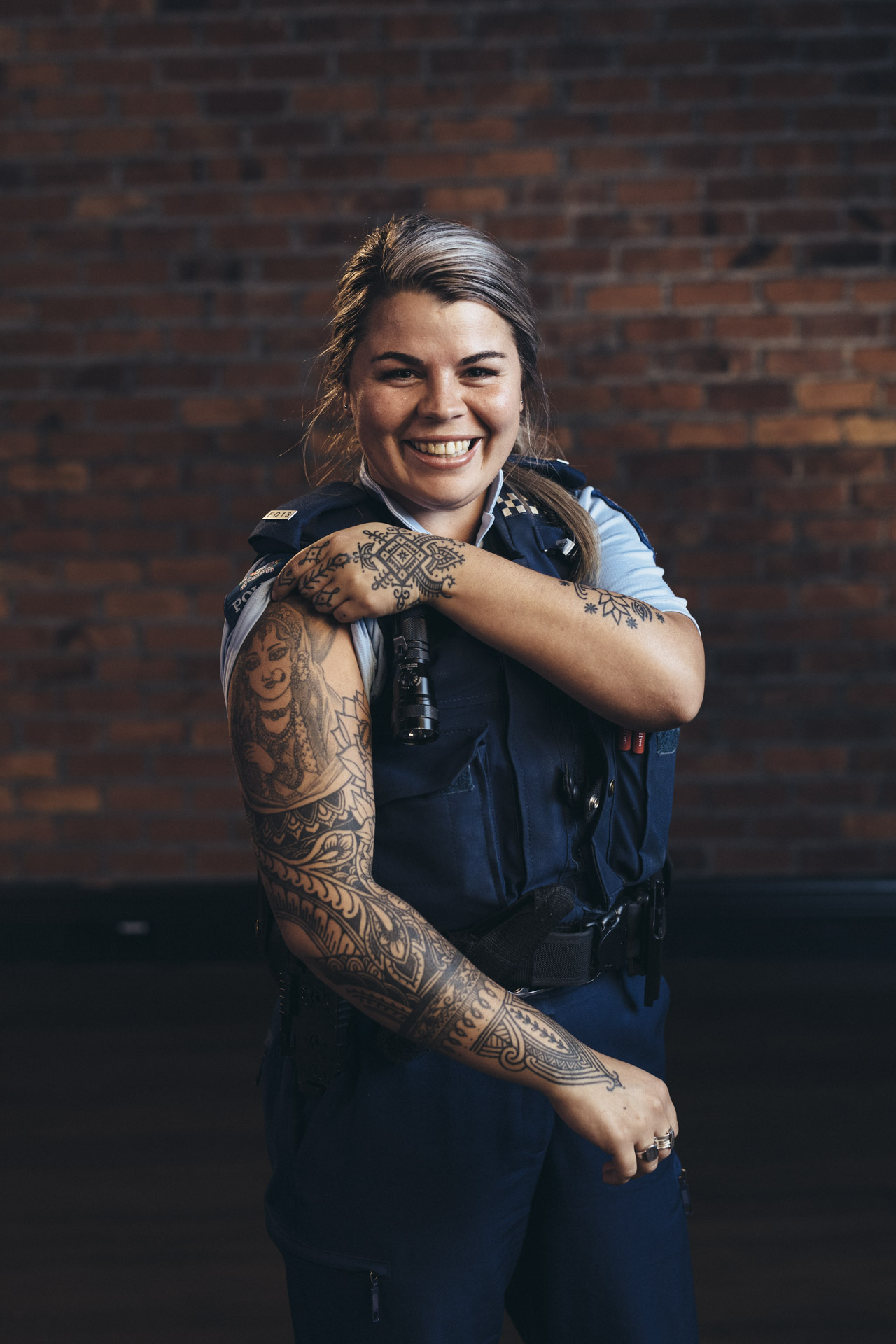 unique police officer tattoo styles