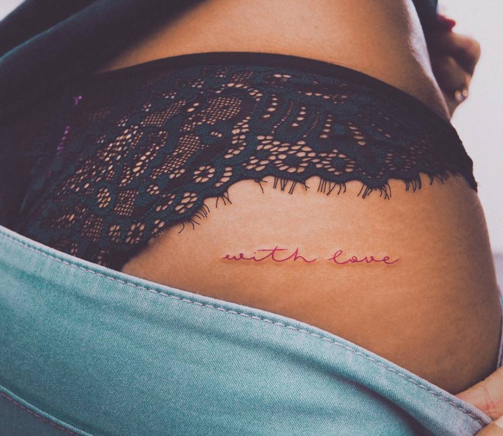 unique small bum tattoo ideas for females