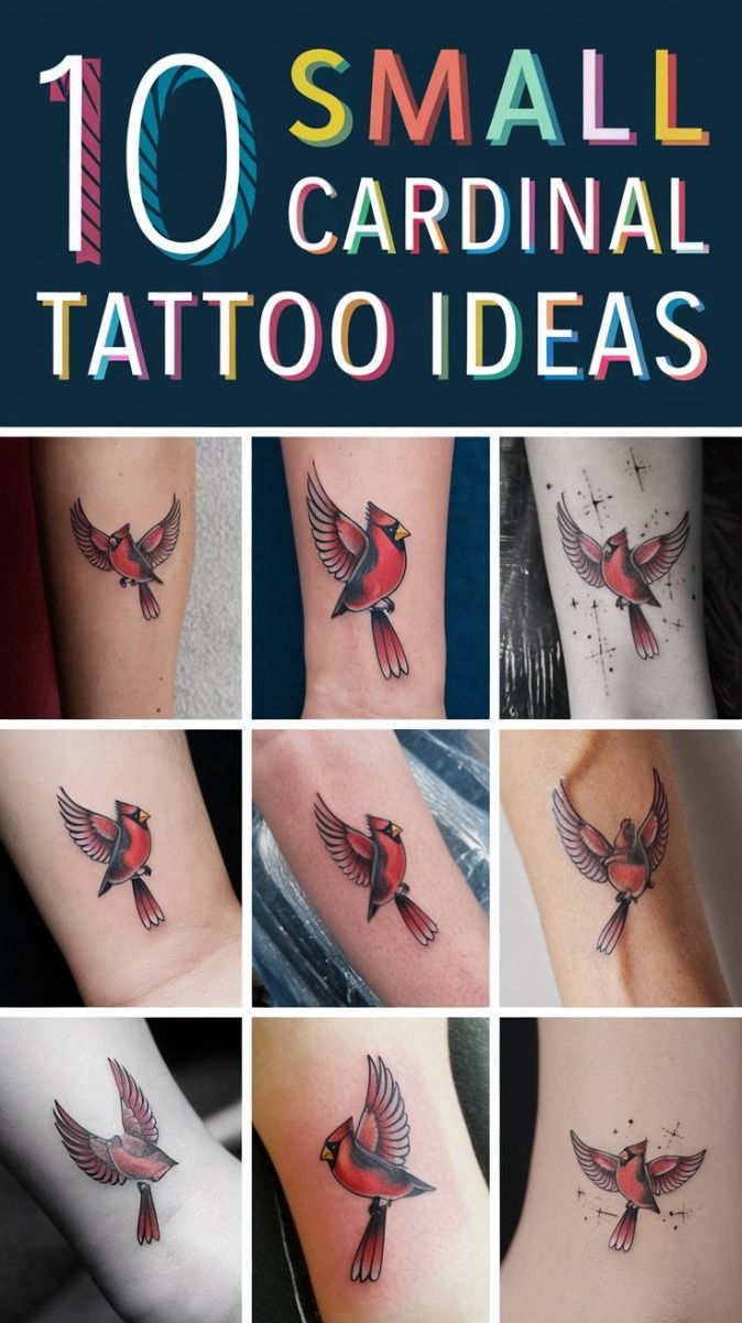 unique small cardinal tattoo placements