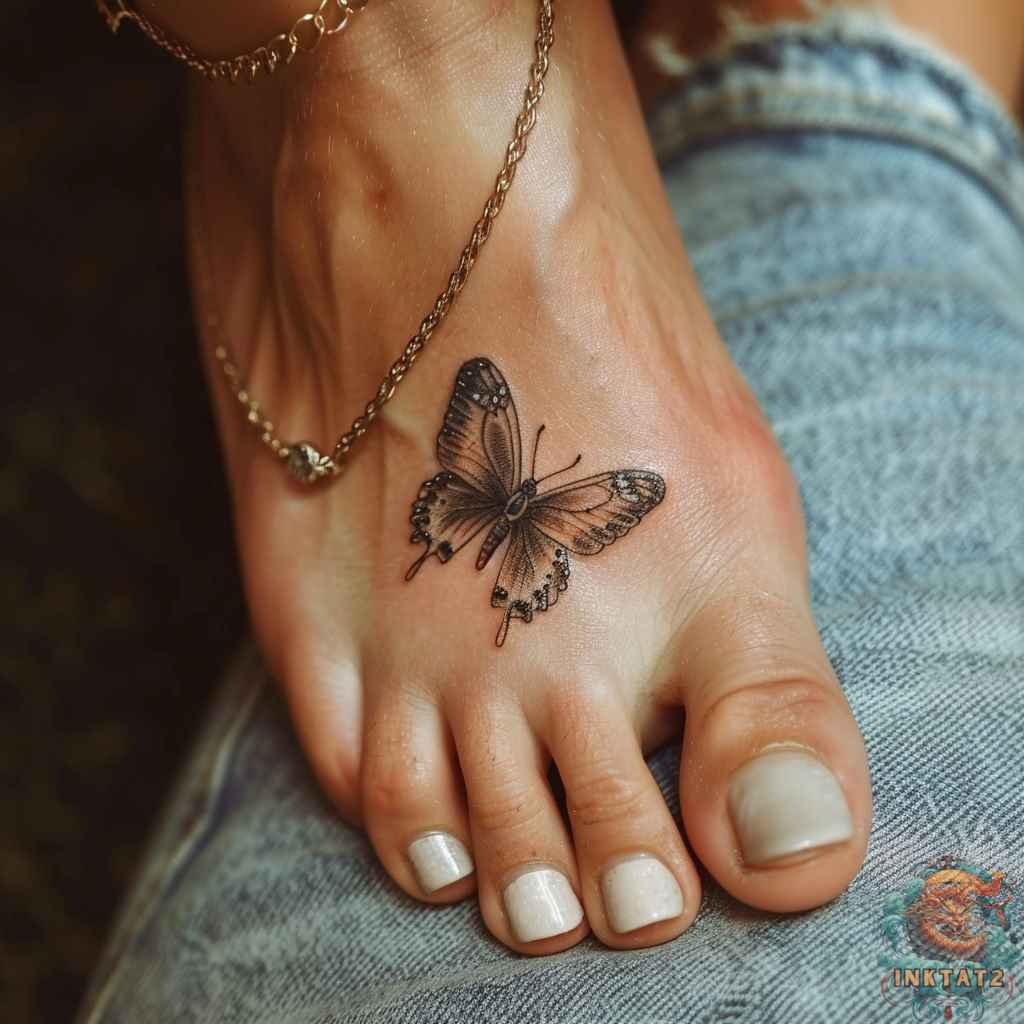 unique small foot tattoo styles