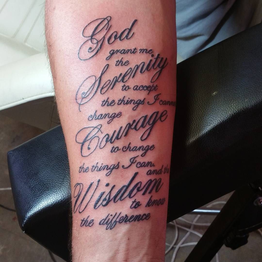 unique small serenity prayer tattoo variations