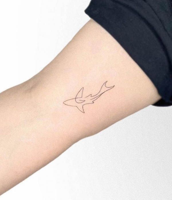 unique small shark tattoo styles