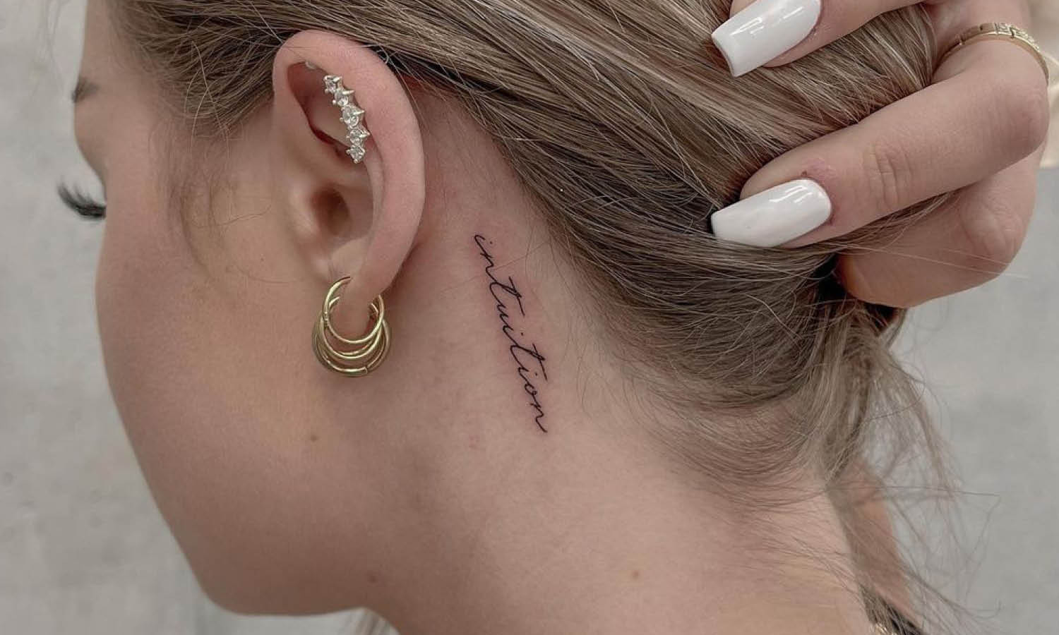 unique small tattoo ideas for behind ear