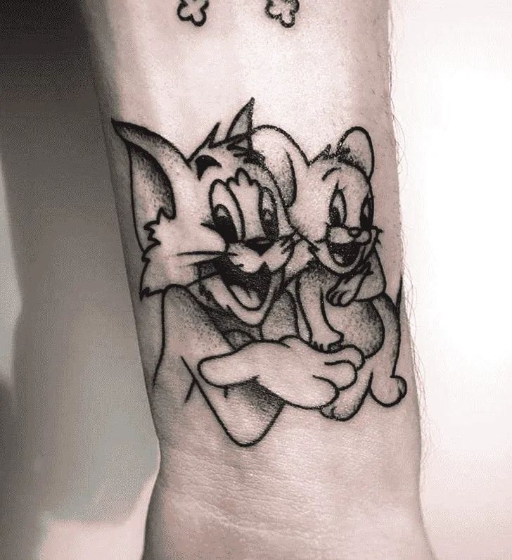 unique small tattoos inspired by Tom and Jerry