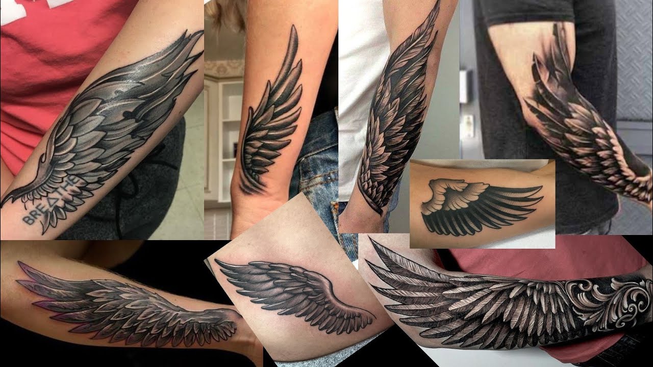 unique small wing tattoo on forearm concepts