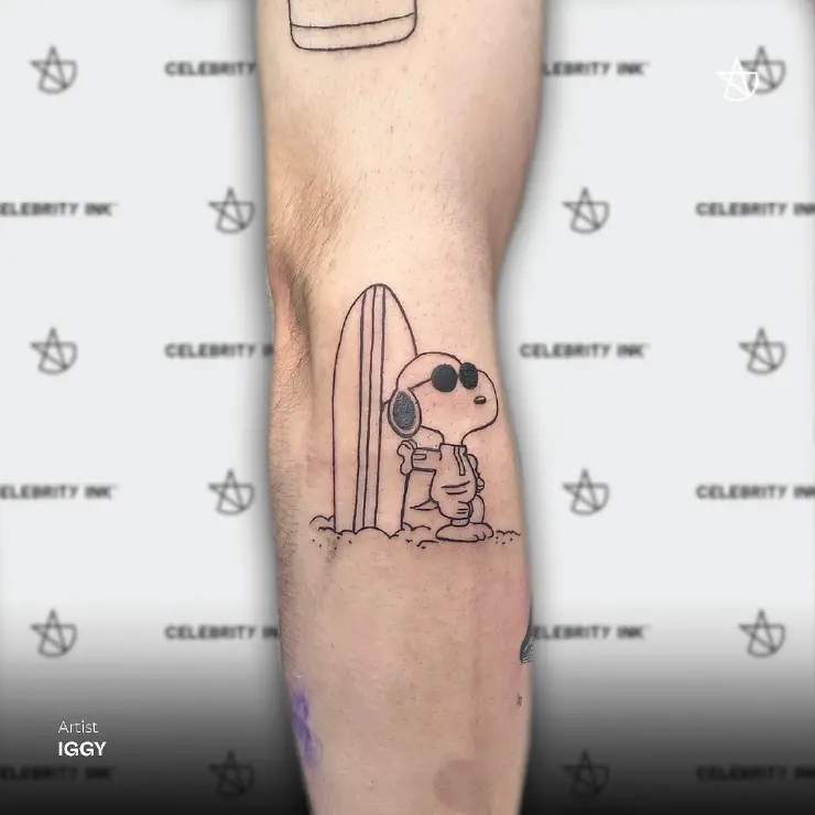 unique Snoopy tattoo inspiration