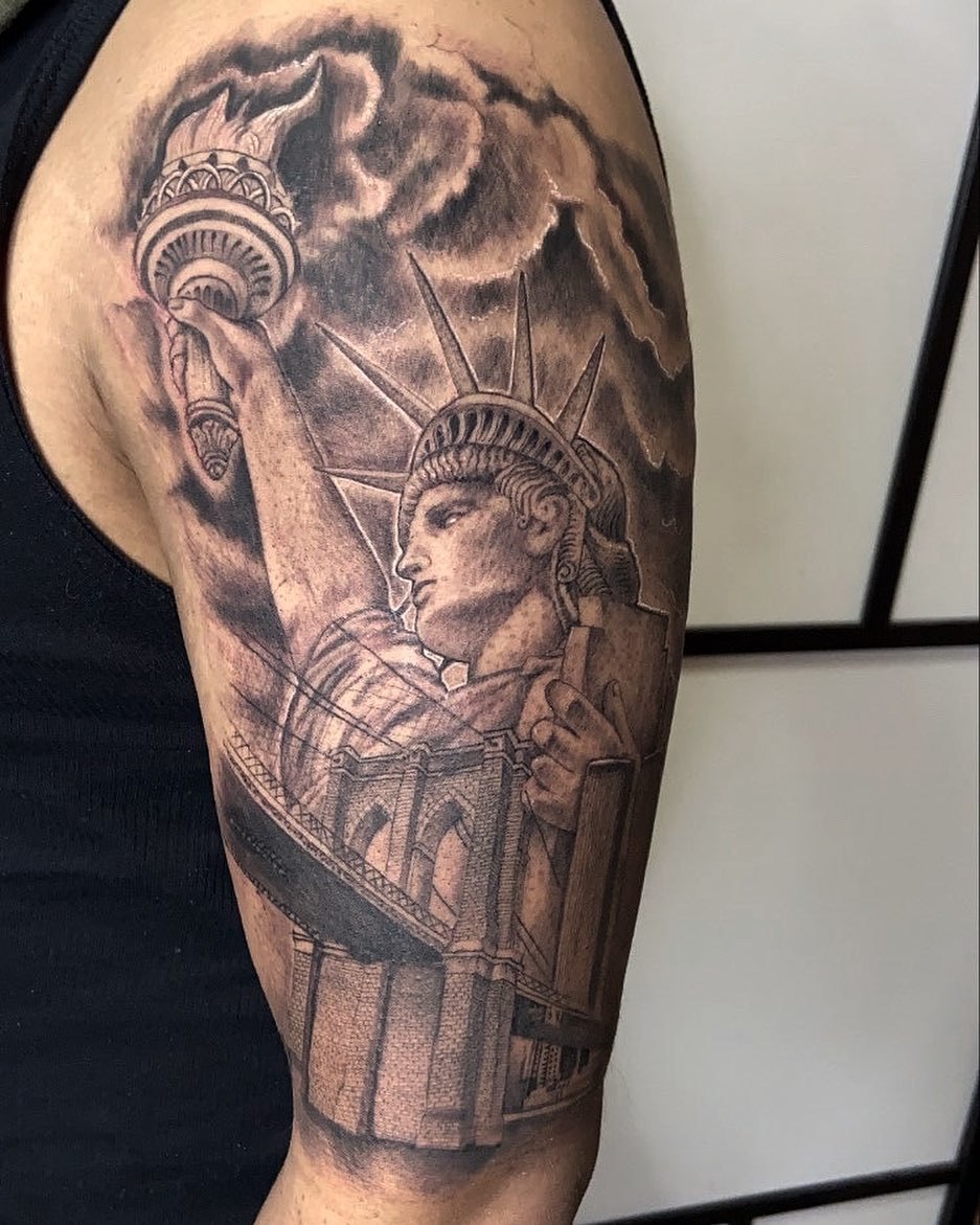 unique Statue of Liberty tattoo styles