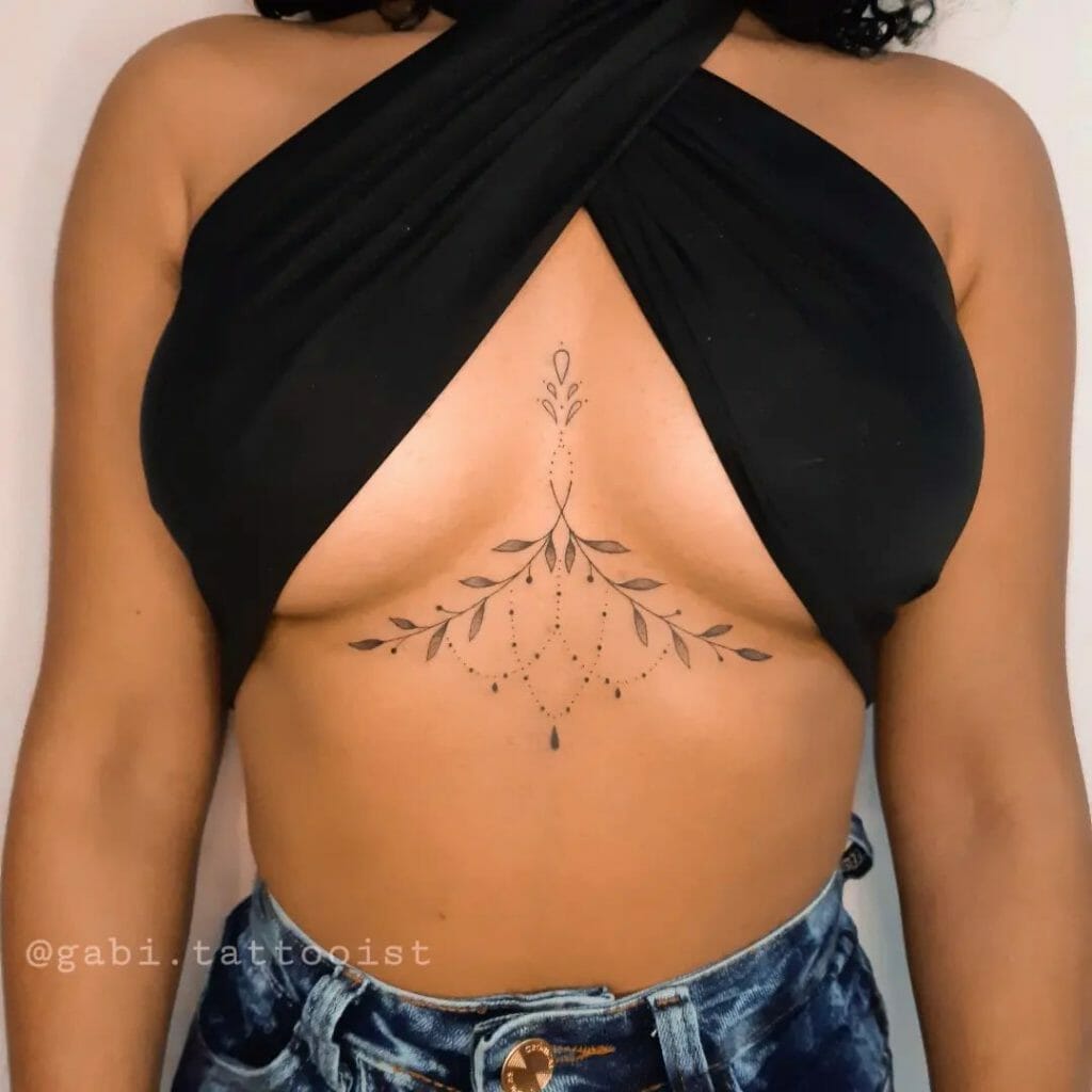 unique under breast tattoo placements