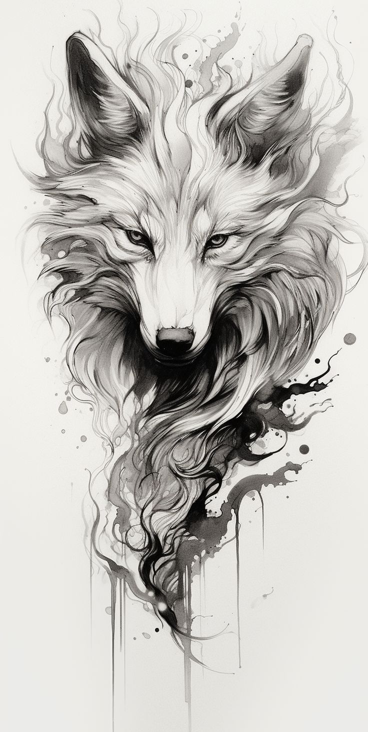 unique wolf tattoo ideas.