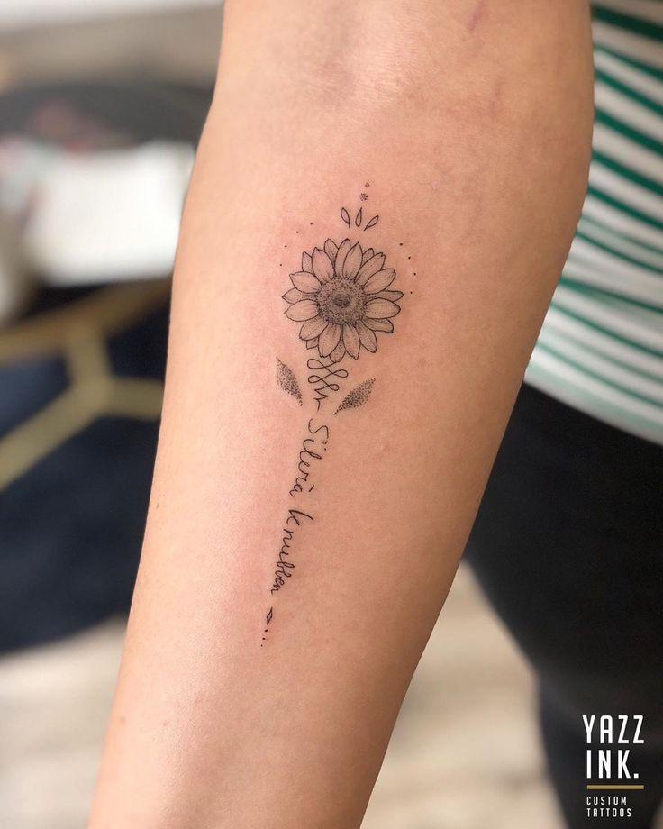 unique wrist mini sunflower tattoo styles