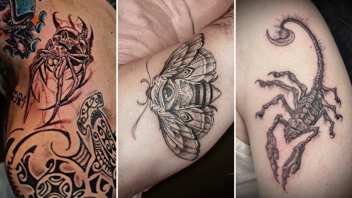 vibrant bug tattoo illustrations