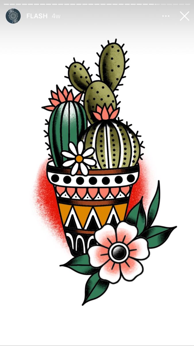 vibrant cactus tattoo ideas for the back