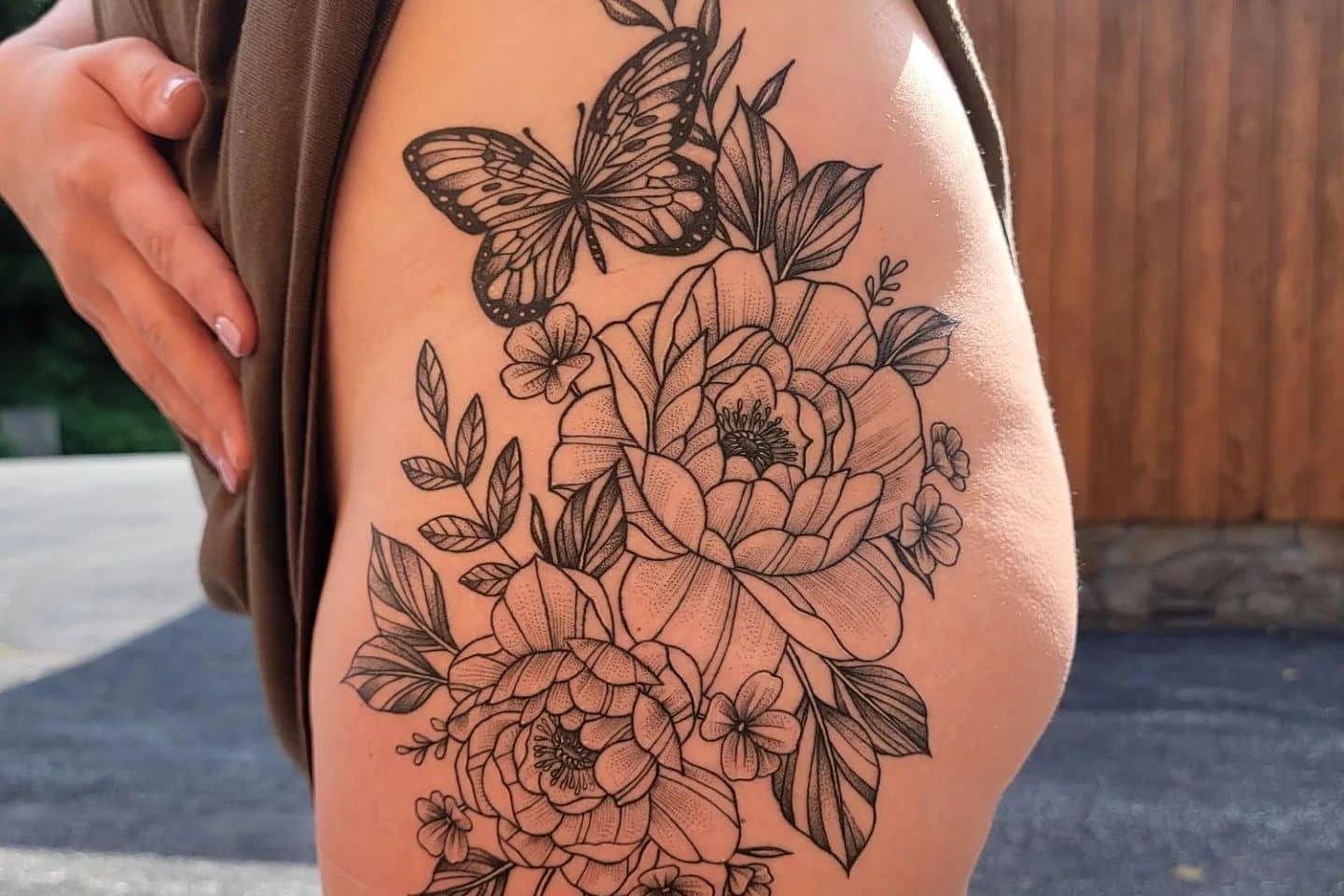 vibrant colors in bum tattoo ideas