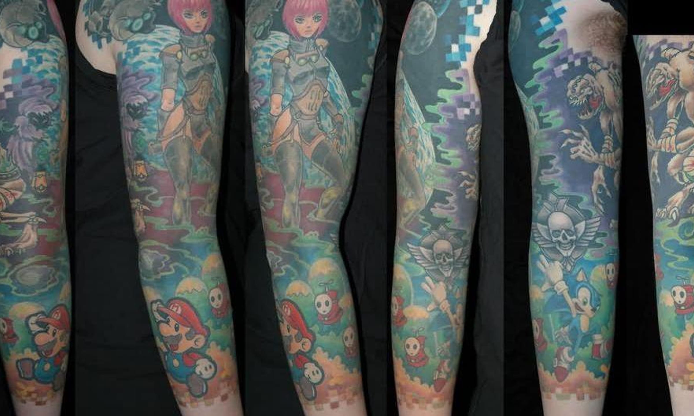 Video game inspired tattoo art