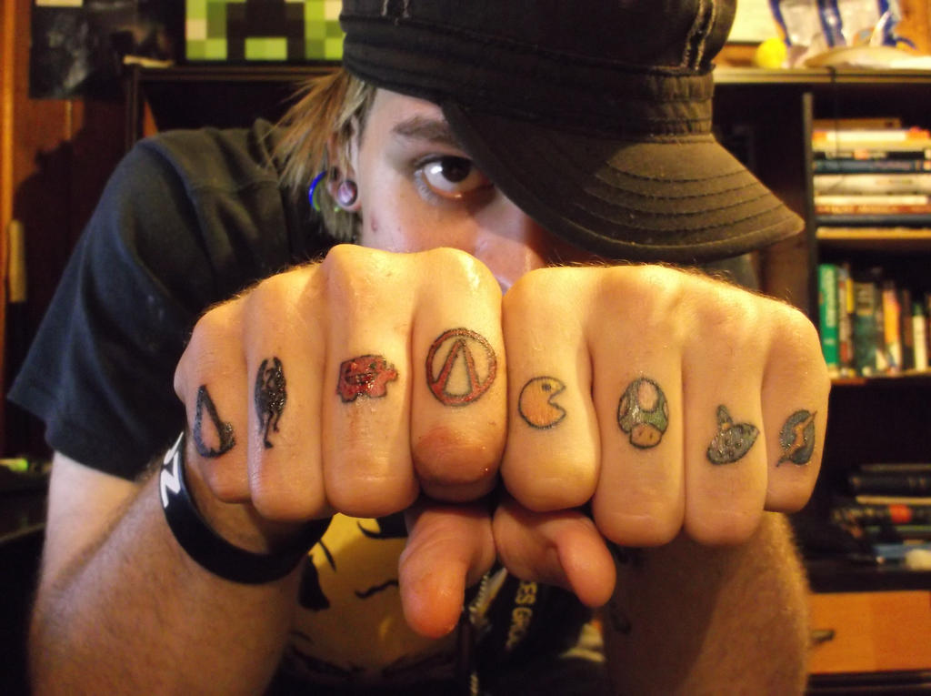 Video game tattoos with personal meaning.