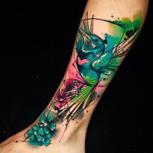 watercolor tattoo ideas 0033