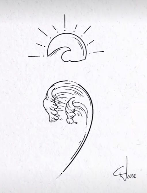 wave tattoo ideas 0018