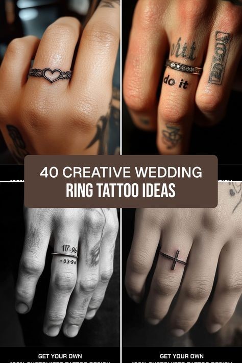 wedding ring tattoos ideas 0037