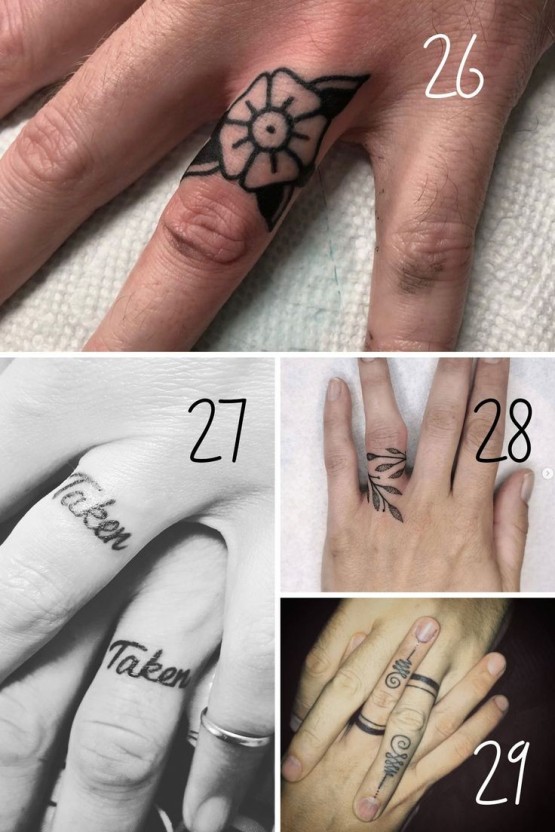 wedding ring tattoos ideas 0038