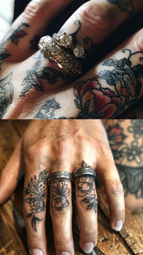 wedding ring tattoos ideas 0050