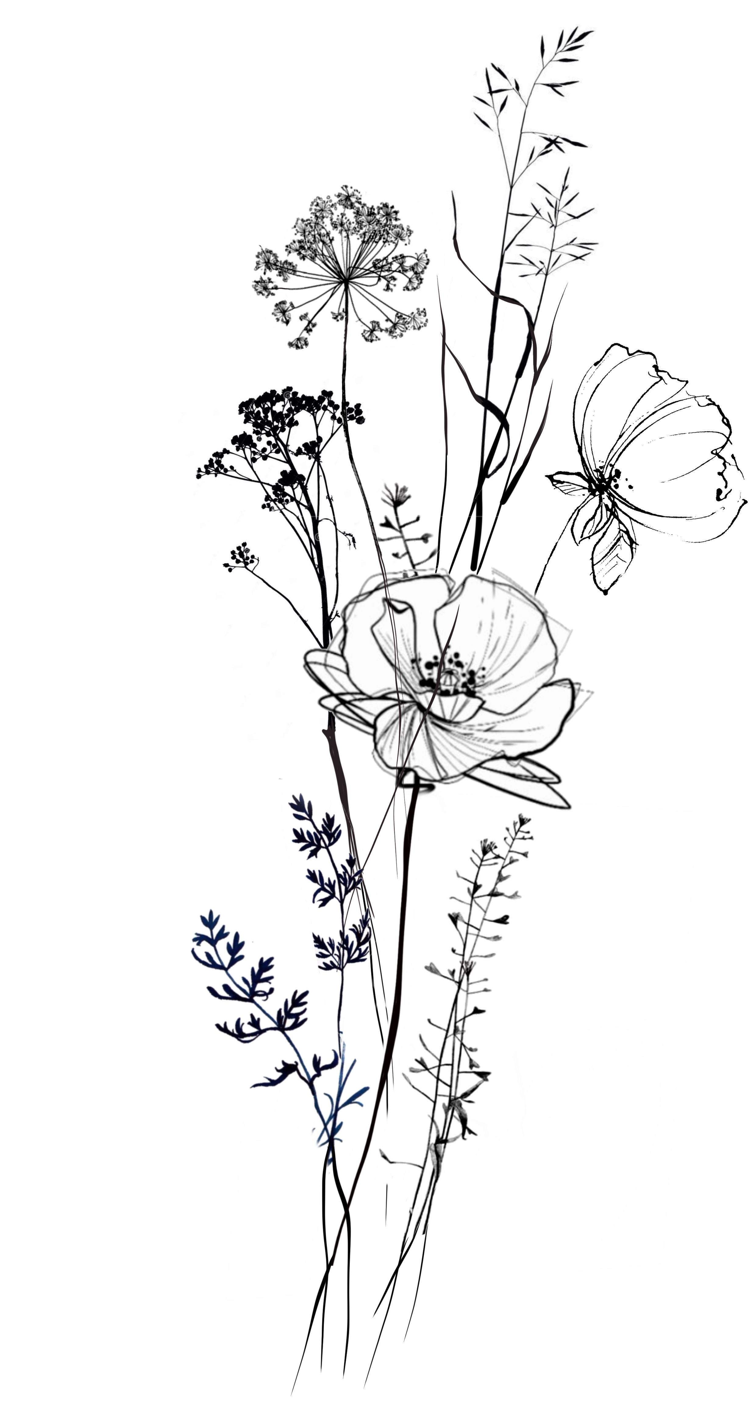 wildflower tattoo ideas 0010