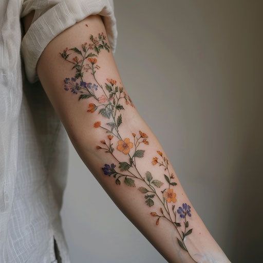 wildflower tattoo ideas 0014