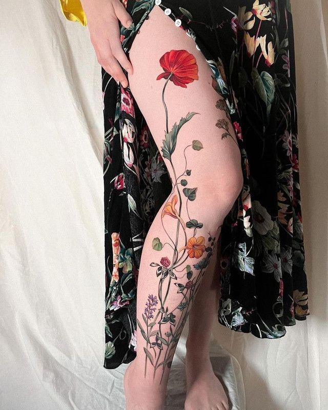 wildflower tattoo ideas 0030