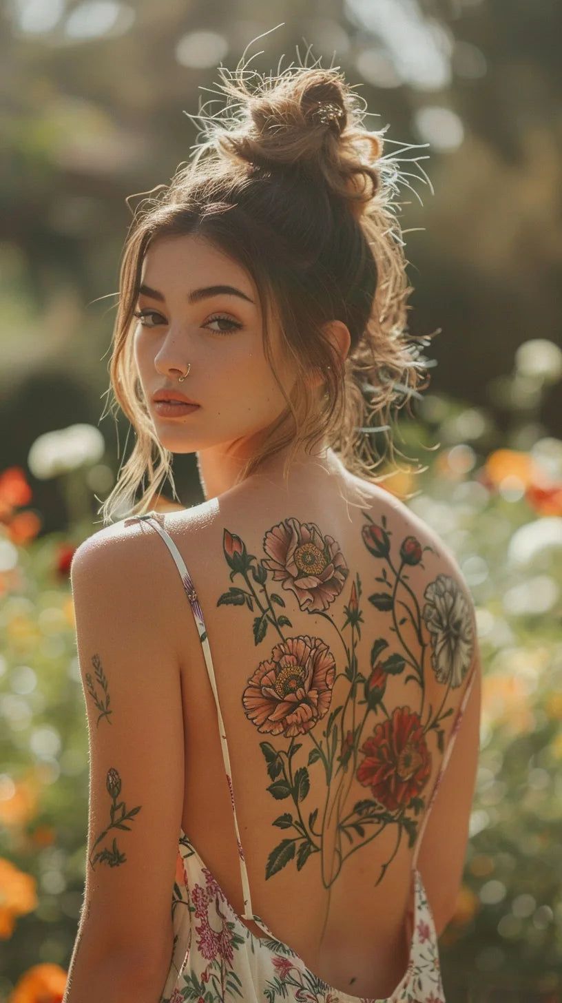 wildflower tattoo ideas 0031