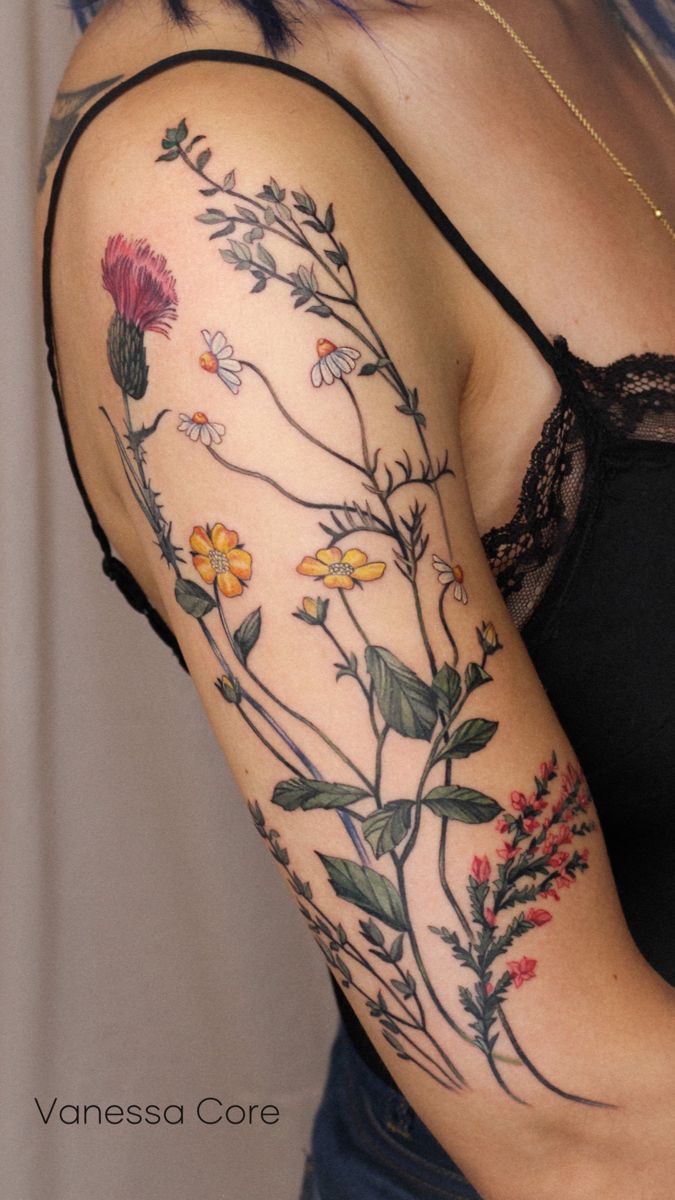 wildflower tattoo ideas 0034